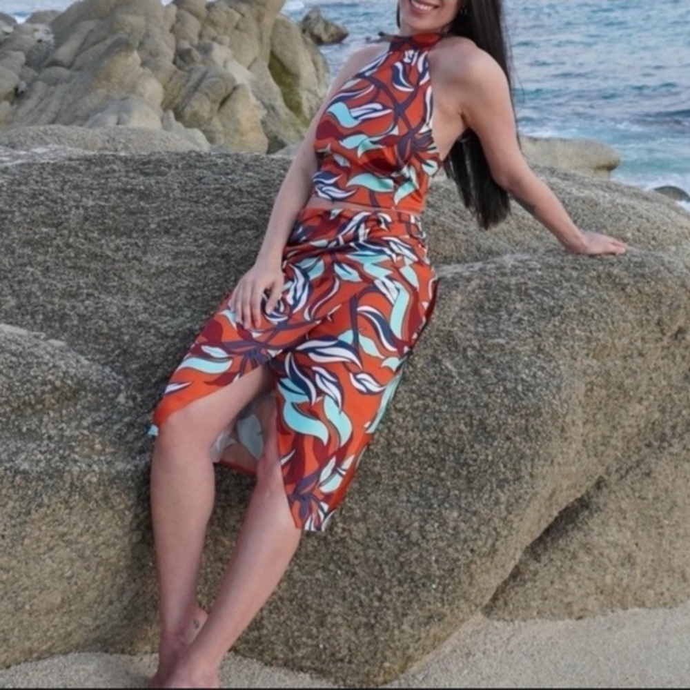 Sigrid Olsen Multicolor Abstract 2 Piece Set